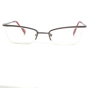 BEAUSOLEIL PARIS Eyeglasses Made in Japan MT 45 CER Half Rim Metal Red 21155